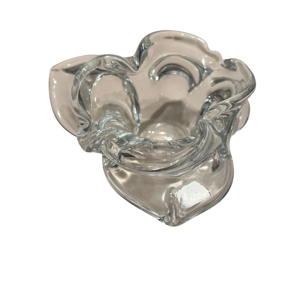 Elegant Lead blend Clear‎ Glass Candy Dish Bowl Trinket Holder Decorative